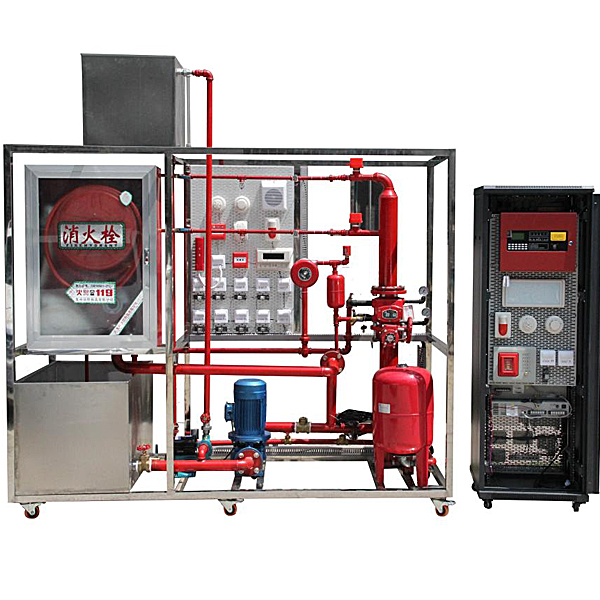 消防聯動控制中心及滅火系統實驗裝置(圖1) 消防聯動控制中心及滅火系統實驗裝置,平面機構動作設計解析與測量試驗實驗臺