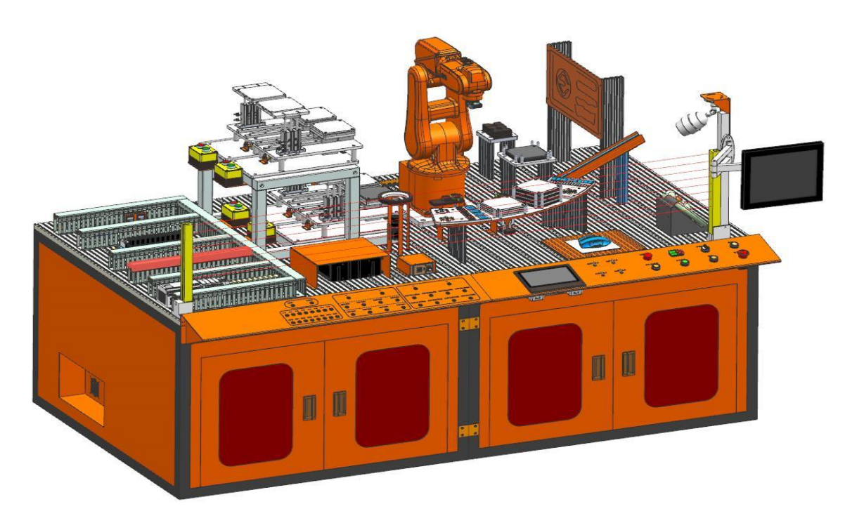 中人ZRJQR-YW工業(yè)機(jī)器人操作與運(yùn)維實(shí)訓(xùn)平臺(圖1)
